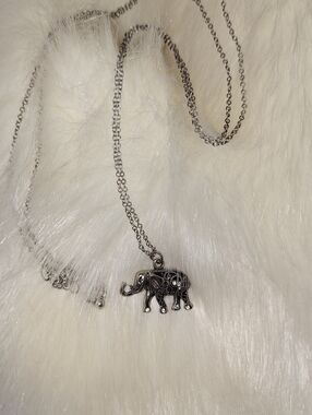 Silver Elephant Pendant Necklace - Women's Silver Tone Jewelry
